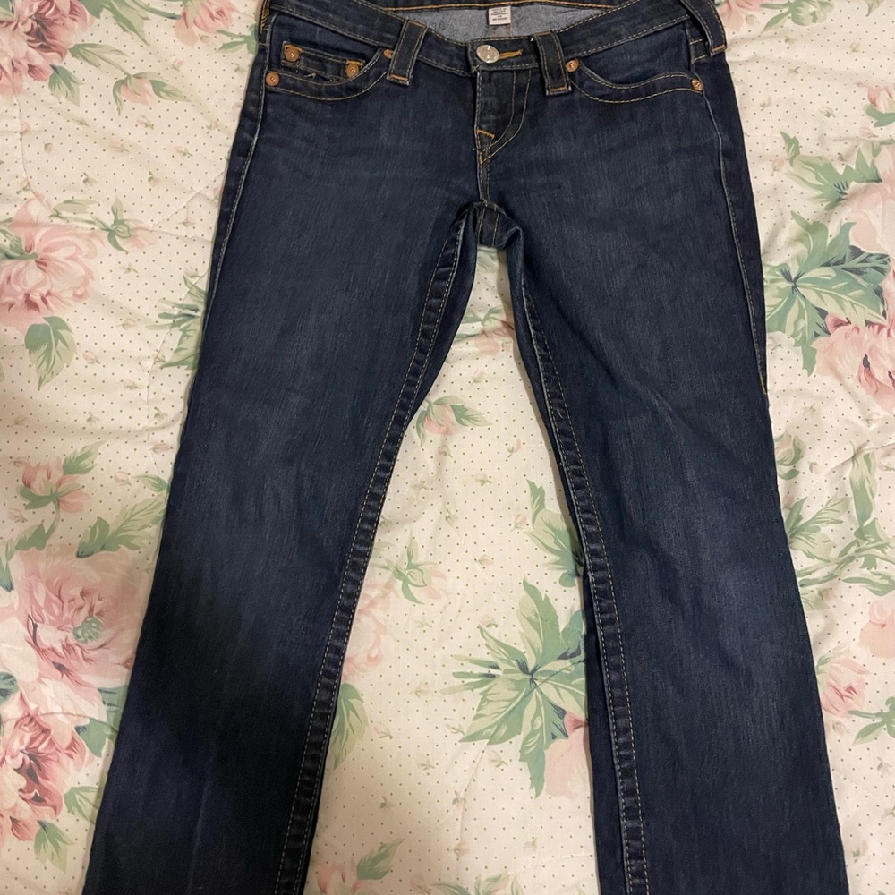 True religion, straight leg ankle jeans